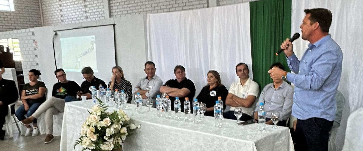 Presidente da AMZOP Adilson Balestrin participa de reunião pró-ponte entre RS e SC